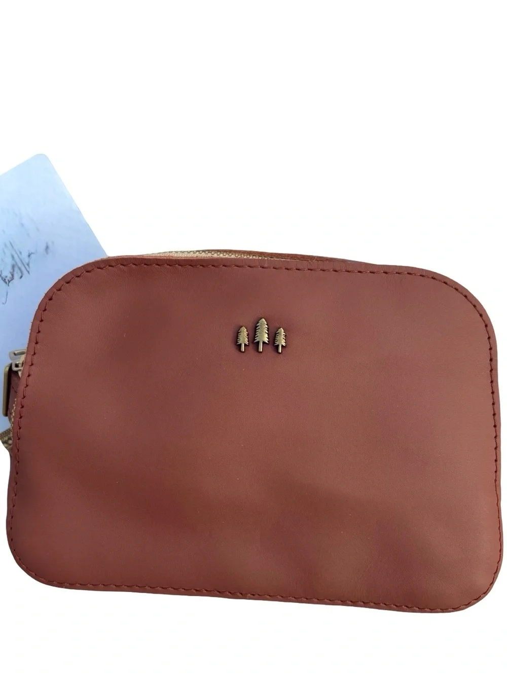 Portland Leather NWT Scarlett Crossbody Bag Sling Bag In sun-kissed Blush